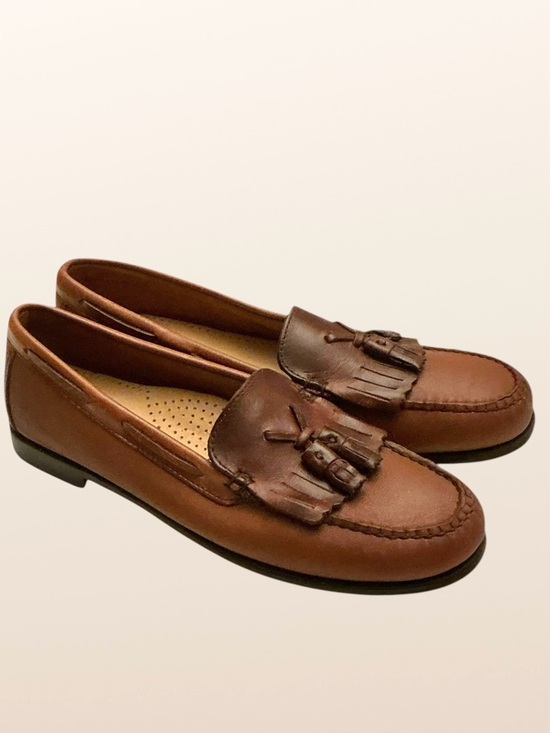 G.H. Bass & Co. Shoes - G.H. Bass Jackie Brown Leather Weejuns  Loafer Kiltie Fringe Tassel Slip On Sz 9